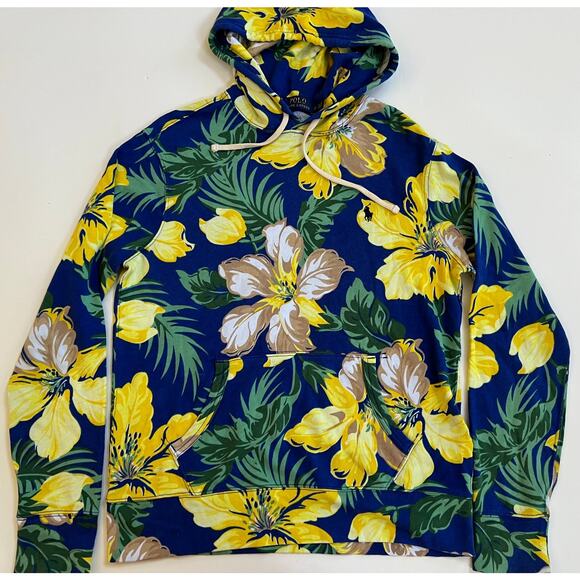 Polo Ralph Lauren Men Tropical Hawaiian Floral Graphic Terry Hoodie Size S NWT - Picture 6 of 16